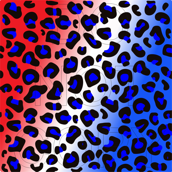 Patriotic Leopard Print - Full Pattern - Waterslide, Sublimation Transfers