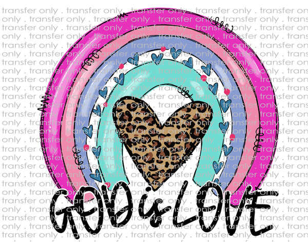 God is Love - Waterslide, Sublimation Transfers