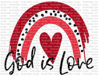 God is Love - Waterslide, Sublimation Transfers