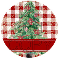 Christmas Tree - Round Sign Design - Sublimation