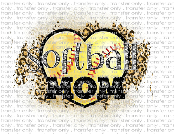 Softball Mom Leopard - Waterslide, Sublimation Transfers