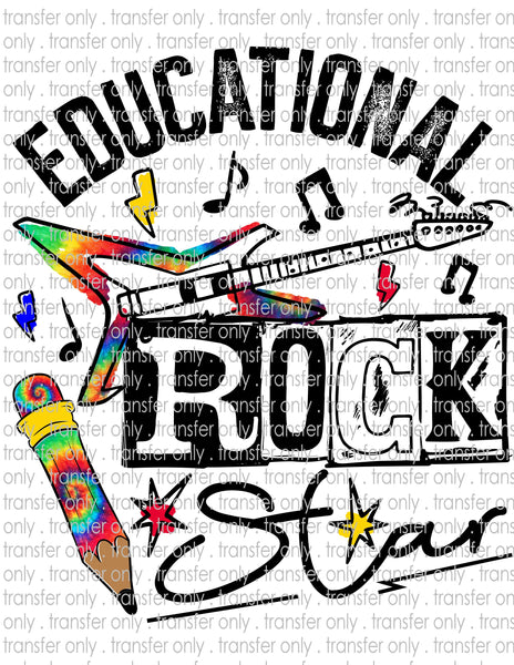 Educational Rockstar - Waterslide, Sublimation Transfers