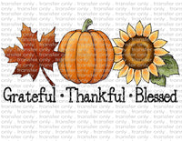 Grateful, Thankful, Blessed - Waterslide & Sublimation Transfers