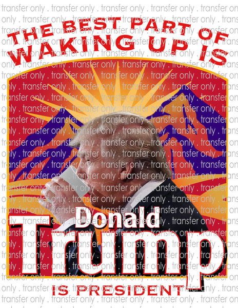 Waking Up Trump - Waterslide, Sublimation Transfers