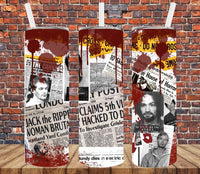 True Crime Junkie - Tumbler Wrap Sublimation Transfers