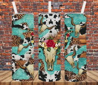 Western Bull - Tumbler Wrap Sublimation Transfers