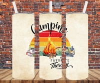 Camping Is My Favorite Therapy - Tumbler Wrap - Sublimation Transfers