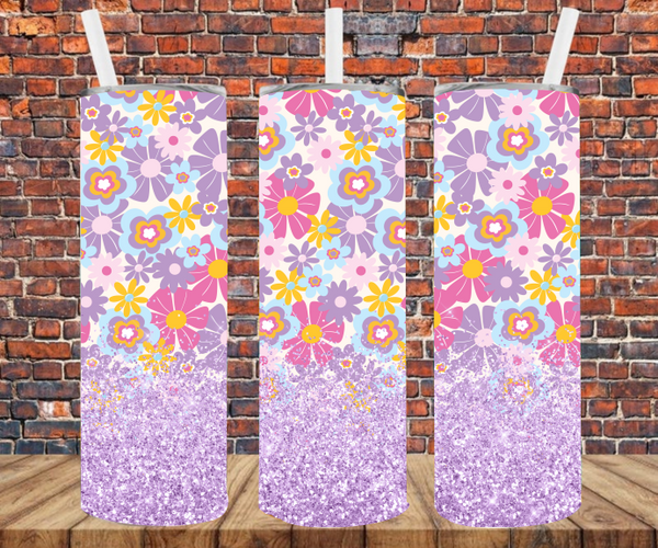 Retro Floral - Tumbler Wrap - Sublimation Transfers