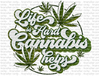 Cannabis Helps - Waterslide, Sublimation Transfers