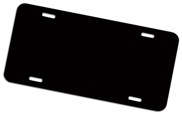 Black/White - Aluminum Metal License Plate Blanks