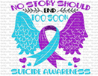 Suicide Awareness - Waterslide, Sublimation Transfers