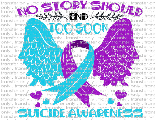 Suicide Awareness - Waterslide, Sublimation Transfers