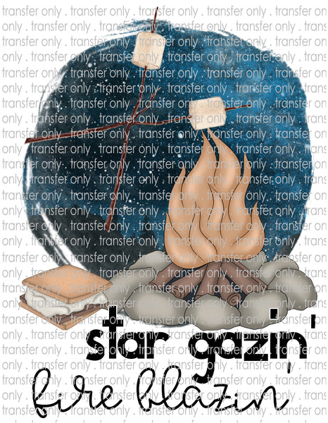 Star Gazing Fire Blazing Camping - Waterslide, Sublimation Transfers