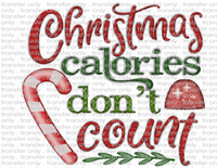 Christmas Calories - Waterslide, Sublimation Transfers