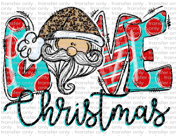 Love Christmas - Waterslide, Sublimation Transfers