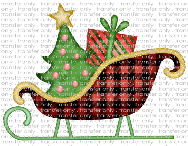 Christmas Sleigh - Waterslide, Sublimation Transfers