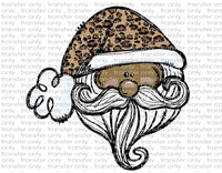 Leopard Hat Traditional Santa - Waterslide, Sublimation Transfers