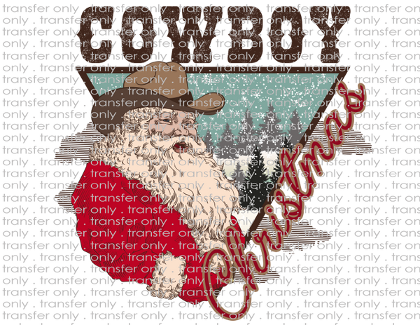 Cowboy Christmas - Waterslide, Sublimation Transfers