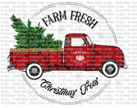 Farm Fresh Christmas Truck - Waterslide, Sublimation Transfers