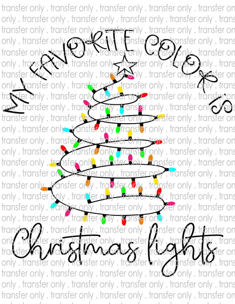 Favorite Color Christmas Lights - Waterslide, Sublimation Transfers