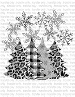 Christmas Tree Snowflakes - Waterslide, Sublimation Transfers