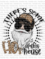 Leopard Santa Hos in House - Waterslide, Sublimation Transfers