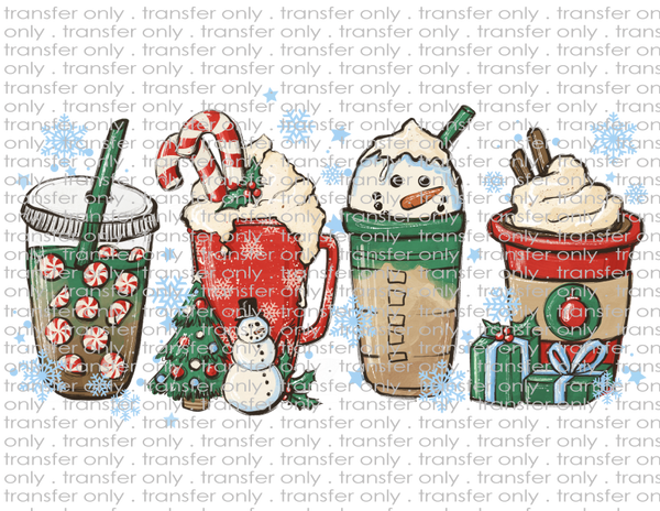 Christmas Coffees - Waterslide, Sublimation Transfers