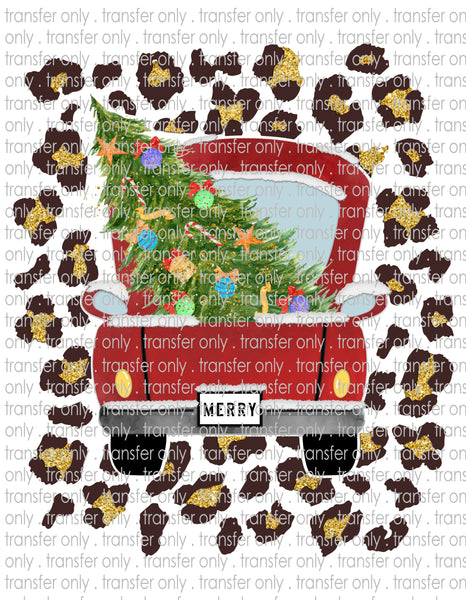 Leopard Vintage Truck - Waterslide, Sublimation Transfers