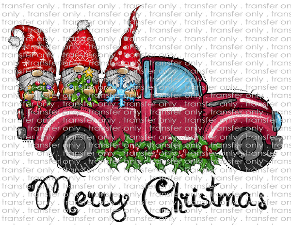 Christmas Vintage Truck - Waterslide, Sublimation Transfers