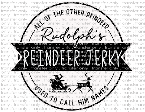 Rudolph's Reindeer Jerky - Waterslide, Sublimation Transfers