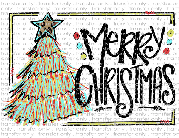 Merry Christmas - Waterslide, Sublimation Transfers