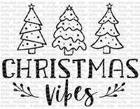 Christmas Vibes - Waterslide, Sublimation Transfers