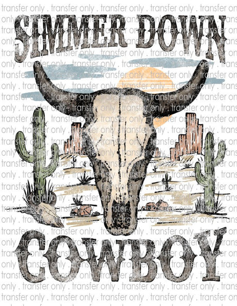 Simmer Down Cowboy - Waterslide, Sublimation Transfers