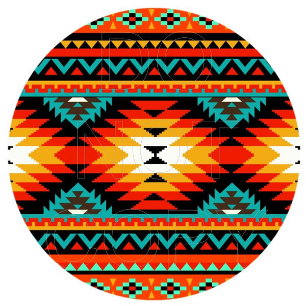 Aztec Tribal - Round Template Transfers for Coasters