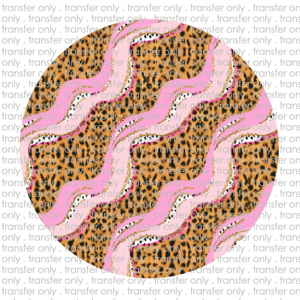 Leopard Stripe - Round Template Transfers for Coasters
