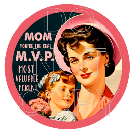 Vintage Mom - Round Template Transfers for Coasters
