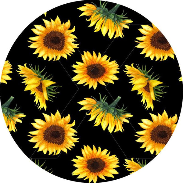 Sunflower - Round Template Transfers for Coasters