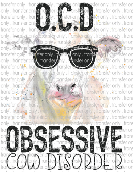 Obsessive Cow Disorder - Waterslide, Sublimation Transfers