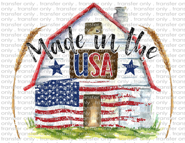 Patriotic Country Barn - Waterslide, Sublimation Transfers
