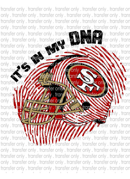 Waterslide, Sublimation Transfers - DNA Football - 49ers