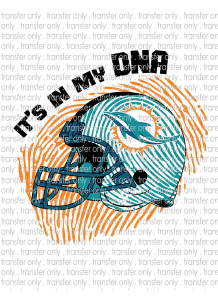 Waterslide, Sublimation Transfers - DNA Football - Dolphin