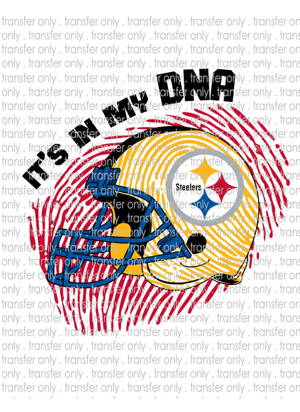 Waterslide, Sublimation Transfers - DNA Football - Steelers