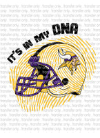 Waterslide, Sublimation Transfers - DNA Football - Vikings