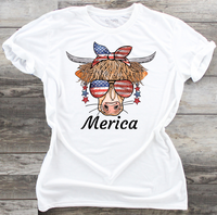 Merica Shaggy Cow - DTF Transfer