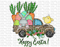 Easter Vintage Truck - Waterslide, Sublimation Transfers