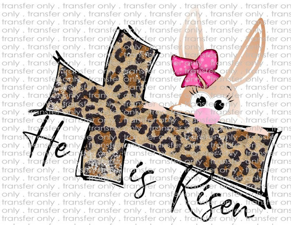 He Is Risen Hiding Bunny - Waterslide, Sublimation Transfers