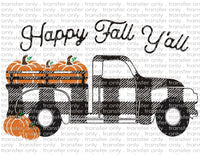 Happy Fall Y'all - Waterslide, Sublimation Transfers