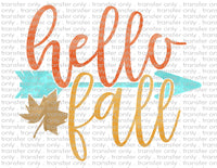 Hello Fall - Waterslide, Sublimation Transfers