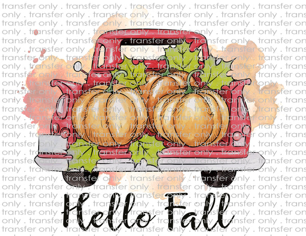 Hello Fall Old Vintage Truck - Waterslide, Sublimation Transfers