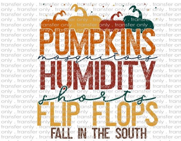 Fall in the South - Waterslide, Sublimation Transfers